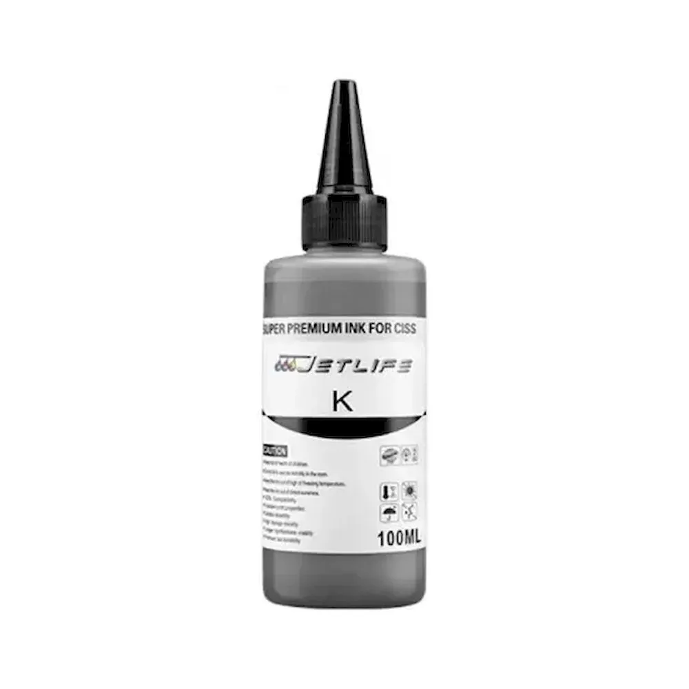 TINTA JETLIFE 100ML BK NEGRO UV INK CISS - Vista 2